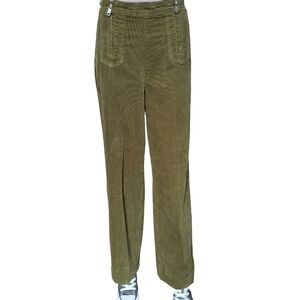 Avec Les Filles Olive Green Corduroy Trousers Size 2 NWT